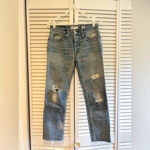 RE/DONE Originals Low Rise Ankle Crop Jeans | Size 24